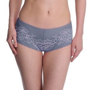 Natori Flora Mesh Lace Trim Panty Brief Women's US Size L Mulberry